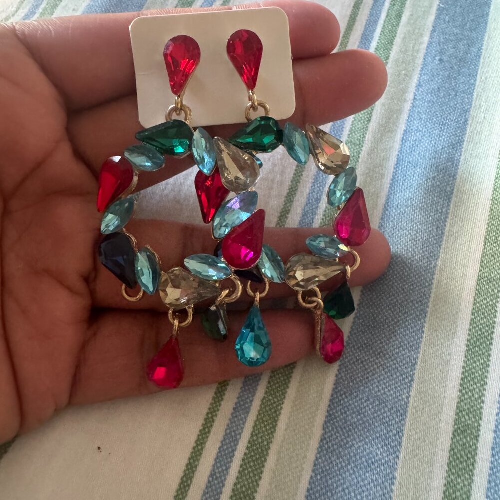 Statement Nyc Geometric Earrings Infinity Crystal… - image 4